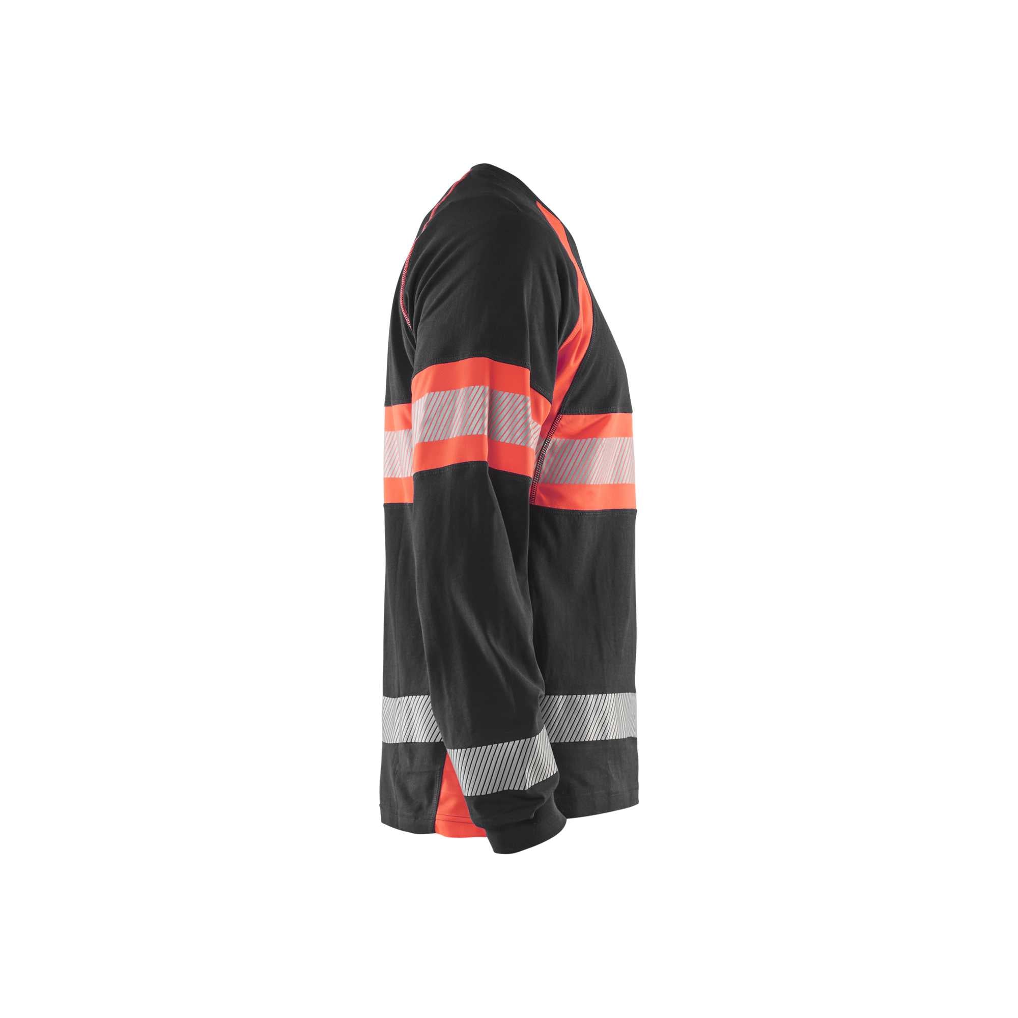 BLAKLADER 35101030 Hi Vis Long Sleeved T Shirt Hi Vis Reflective Long Sleeve Work T-Shirt MEN - 100% Cotton